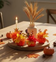 Őszi dekoráció - tök - 4 féle - 8 x 10 cm