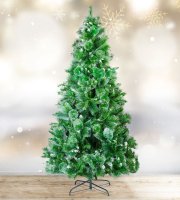 Műfenyő - 210 cm - ezüstfenyő dús ágakkal - PVC - havas