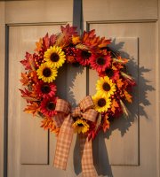 Őszi dekoráció - napraforgó - 3 féle - 4 db / csomag