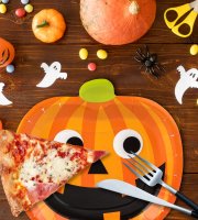 Papírtányér szett - tök - 19 cm - 8 db / csomag