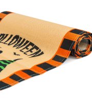 Halloween-i dekoráció - asztalterítő futó - halloween-i motívumokkal - 184 x 33 cm