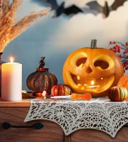 Halloween-i dekoráció - pókháló alátét - ezüst - Ø37 cm - műanyag