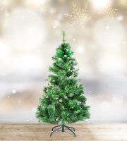 Műfenyő - 150 cm - ezüstfenyő dús ágakkal - PVC - havas