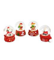 Karácsonyi hógömb - 4 féle - 12 db / display