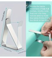 6db rozsdamentes acél asztalterítő csipesz, fém rögzítőbilincs