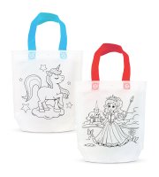 Színezhető ajándéktáska - 4 filccel - 24 x 22 cm - 2 féle