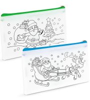 Színezhető tolltartó - 4 filccel - 21 x 12 cm - 2 féle