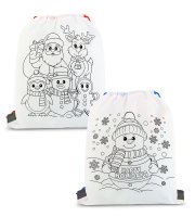 Színezhető tornazsák - 4 filccel - 33 x 27 cm - 2 féle