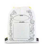 Színezhető tornazsák - 4 filccel - 33 x 27 cm