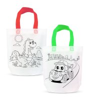 Színezhető ajándéktáska - 4 filccel - 24 x 22 cm - 2 féle