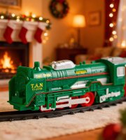 Karácsonyi kisvasút - világít - elemes - 3 féle pálya