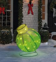 Világító dekoráció - gömbdísz - 60 LED - 60 x 83 cm - zöld - 100-200V AC