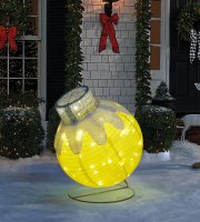 Világító dekoráció - gömbdísz - 60 LED - 60 x 83 cm - arany - 100-200V AC