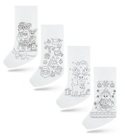 Színezhető mikulás csizma - 4 filccel - 4 féle - 41 x 21 cm