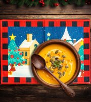 Karácsonyi tányéralátét - Mikulás - 46 x 32 cm