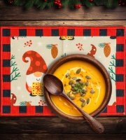 Karácsonyi tányéralátét - manó - 46 x 32 cm