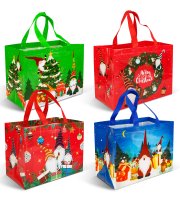Karácsonyi ajándéktáska - 31 x 25 x 17 cm - 4 féle