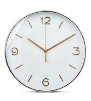 Falióra - 25 cm - műanyag, üveg - 1 x AA - fehér