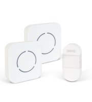 Digitális elem- és vezeték nélküli csengő - Kinetic - 2 beltéri - fehér - kék LED