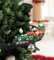 Karácsonyfa kisvasút - zenél, világít - elemes