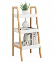 Könyvespolc 3 szintes - 35 x 30 x 75 cm - fehér