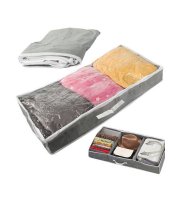 Tárolódoboz ruhás szekrény rendszerező cipőhöz és ágyneműhöz - nagy méret, cipzárral