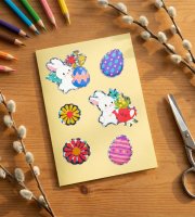 Húsvéti dekormatrica - többféle - 20,7 x 13,9 cm