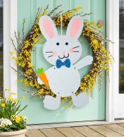 Húsvéti függő dekoráció - nyuszi, filc