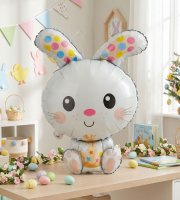 Húsvéti lufi - nyuszi - alumínium fólia - 78 cm