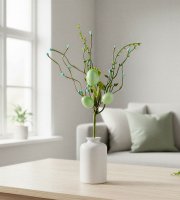 Húsvéti tojásfa ág - zöld - 28 x 16 cm