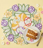 Húsvéti hímzett alátét -  Ø35 cm