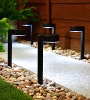 Leszúrható szolár lámpa - 1 LED - fekete - 31,5 x 7 x 9,5 cm