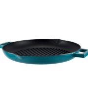 Zománcozott Öntöttvas Grill Szeletsütő 31cm csőrös türkizkék