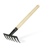 Kerti szerszám - gereblye - 50 cm - fa nyéllel