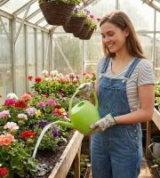 Öntözőkanna 1,45 L - zöld -  30 x 20 cm