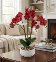 Műnövény dekoráció - orchidea - 5 féle - 56 cm