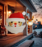 Karácsonyi lampion - Mikulás - papír - 30 cm
