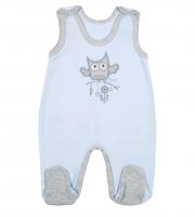 Baba rugdalózó New Baby Owl kék - 80 (9-12 h)