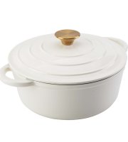 Zománcozott öntöttvas lábas 20 cm, 2L fehér