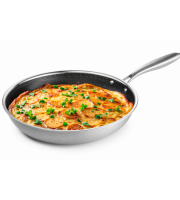 BRATMAXX Rozsdamentes serpenyő tapadásmentes bevonattal 28 cm méhsejt mintás 4 rétegű