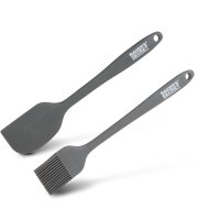 Baker's Secret 2 darabos szilikon ecset és spatula - 21/22 cm - fekete