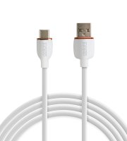 Adatkábel - Type-C / USB-A - fehér - 1 m - 2.4A - 12 W