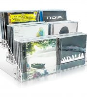 1db Átlátszó Akril 3 Szintes CD Tároló Állvány