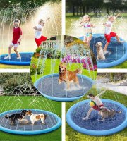 AquaFun Kutyamedence Vízipermettel – Nyári Hűsölés Játékosan