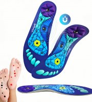 1 pár mágneses akupresszúr talpbetét - Ergonomikus ívtartó, puha, rugalmas