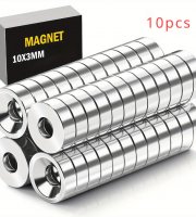 10db Ipari Minőségű Neodímium Tárcsás Mágnes - Páratlan Nagy Teherbírású Mágnes