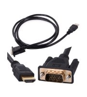 HDMI kábel arany csatlakozóval, Full HD D-sub kábellel
