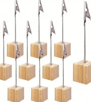 10db fából készült kártyatartó aligátorkapcsokkal