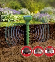 Leszúrható szolár kártevőriasztó - 80 mAh - 500 m2 - IP44