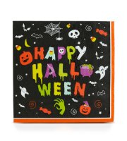Halloween-i papírszalvéta - "Happy Halloween" - 2 rétegű - 33 x 33 cm - 16 db / csomag